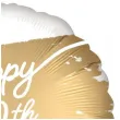 balon foliowy happy 30th birthday glamour dekoracja na 30 urodziny bialo zloty 18 rnd