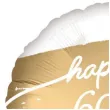 balon foliowy happy 60th birthday glamour dekoracja na 60 urodziny bialo zloty 18 rnd