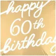 balon foliowy happy 60th birthday glamour dekoracja na 60 urodziny bialo zloty 18 rnd