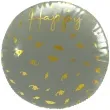 balon foliowy happy b day 3d szary folat 22 shp