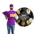 balon foliowy happy birhday urodziny czarny godan 18 rnd