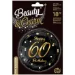 balon foliowy happy birthday 60 b c czarno zloty godan 18 rnd