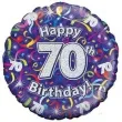 balon foliowy happy birthday 70 fioletowy oaktree 18 rnd