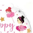 balon foliowy happy birthday baleriny bialy qualatex 18 rnd