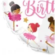 balon foliowy happy birthday baleriny bialy qualatex 18 rnd