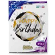 balon foliowy happy birthday czarny grabo 18 rnd