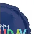 balon foliowy happy birthday dekoracja na urodziny granatowy 18 rnd