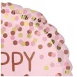 balon foliowy happy birthday dekoracja na urodziny rozowy amscan 18 rnd