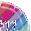 balon foliowy happy birthday dekoracja na urodziny teczowy unique 18 rnd