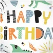 balon foliowy happy birthday dinozaury folat 18 rnd