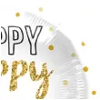 balon foliowy happy birthday dots bialo zloty folat 18 rnd