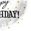 balon foliowy happy birthday dots bialo zloty folat 18 rnd