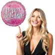 balon foliowy happy birthday fabulous rozowy amscan 18 rnd