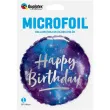 balon foliowy happy birthday galaktyczny klimat fioletowo niebieski qualatex 18 rnd