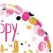 balon foliowy happy birthday kolorowe kropki qualatex 18 rnd