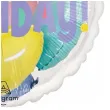 balon foliowy happy birthday konfetti dekoracja na urodziny amscan 20 rnd