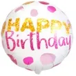 balon foliowy happy birthday kropki folat 18 rnd