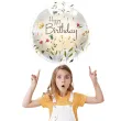 balon foliowy happy birthday kwiaty polne folat 18 rnd