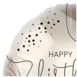 balon foliowy happy birthday liscie kremowy premioloon 18 rnd