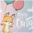 balon foliowy happy birthday lisek godan 18 rnd