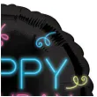 balon foliowy happy birthday neonowy czarny amscan 18 rnd