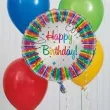 balon foliowy happy birthday rainbow unique 18 rnd