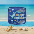 balon foliowy happy birthday rekiny i podwodny swiat amscan 18 sqr