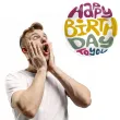 balon foliowy happy birthday retro bold folat 18 rnd