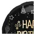 balon foliowy happy birthday shining glam czarny zloty folat 18 rnd