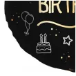 balon foliowy happy birthday shining glam czarny zloty folat 18 rnd