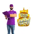 balon foliowy happy birthday tort zolty godan 31 shp