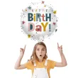 balon foliowy happy birthday twinkle dots folat 15 rnd