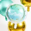 balon foliowy happy birthday watercolor aqua folat 18 rnd