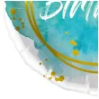 balon foliowy happy birthday watercolor aqua folat 18 rnd