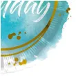 balon foliowy happy birthday watercolor aqua folat 18 rnd