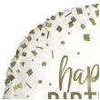 balon foliowy happy birthday zlote konfetti bialy unique 18 rnd