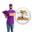 balon foliowy happy halloween noc z duchami bialy 18 rnd