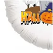 balon foliowy happy halloween noc z duchami bialy 18 rnd
