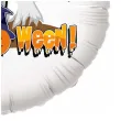 balon foliowy happy halloween noc z duchami bialy 18 rnd