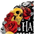 balon foliowy happy halloween roze i czaszki qualatex 18 rnd