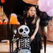 balon foliowy happy halloween szkielet z nagrobkiem partypal 47 shp