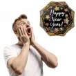 balon foliowy happy new year czarny holo amscan 22 shp