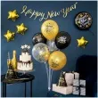 balon foliowy happy new year czarny partypal 18 rnd