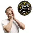 balon foliowy happy new year czarny partypal 18 rnd