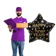 balon foliowy happy new year czarny partypal 18 str