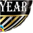 balon foliowy happy new year paski qualatex 18 rnd