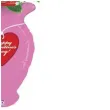 balon foliowy happy valentines day roze w wazonie rozowy betallic 52 shp