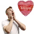 balon foliowy happy valentines day serce chevron czerwony betallic 18 hrt