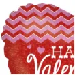 balon foliowy happy valentines day serce chevron czerwony betallic 18 hrt