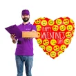 balon foliowy happy valentines day serce emoji betallic 18 hrt